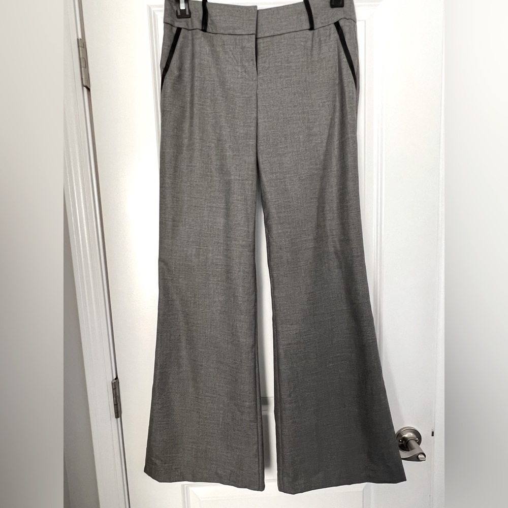Bebe Dress Pants Gray With Black Trim Size 6